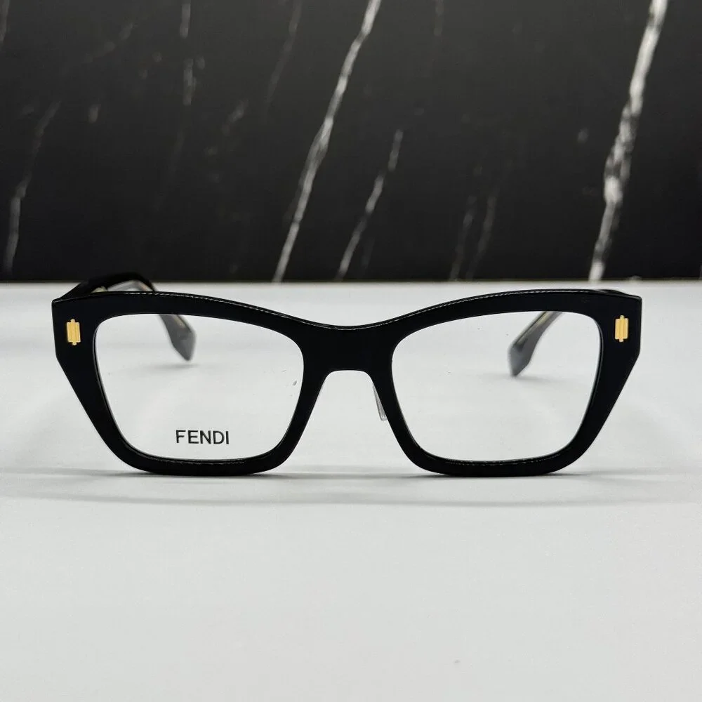 NEW FENDI BLACK WOMEN EYEGLASSES FENDI FE50118F OO1